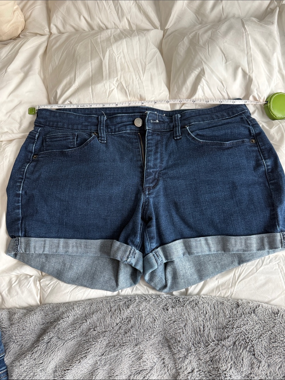 Universal Thread Dark Blue Cuffed Denim Shorts